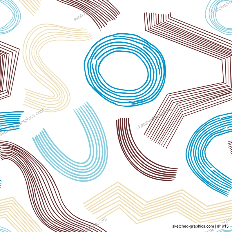 Abstract seamless pattern. Vector background with shapes, lines, brushes, waves and abstract objects. Perfect  print, poster, fabric, packaging, textile. Minimalist forms in the style of modern art.