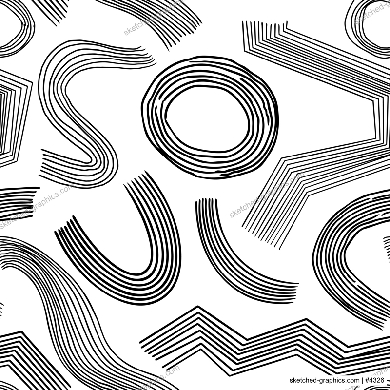 Abstract seamless pattern. Vector background with shapes, lines, brushes, waves and abstract objects. Perfect  print, poster, fabric, packaging, textile. Minimalist forms in the style of modern art.