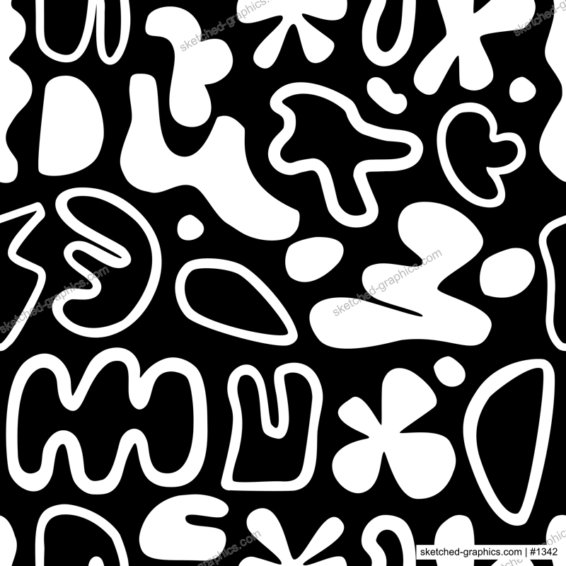 Abstract seamless pattern. Vector background with shapes, lines, brushes, waves and abstract objects. Perfect  print, poster, fabric, packaging, textile. Minimalist forms in the style of modern art.
