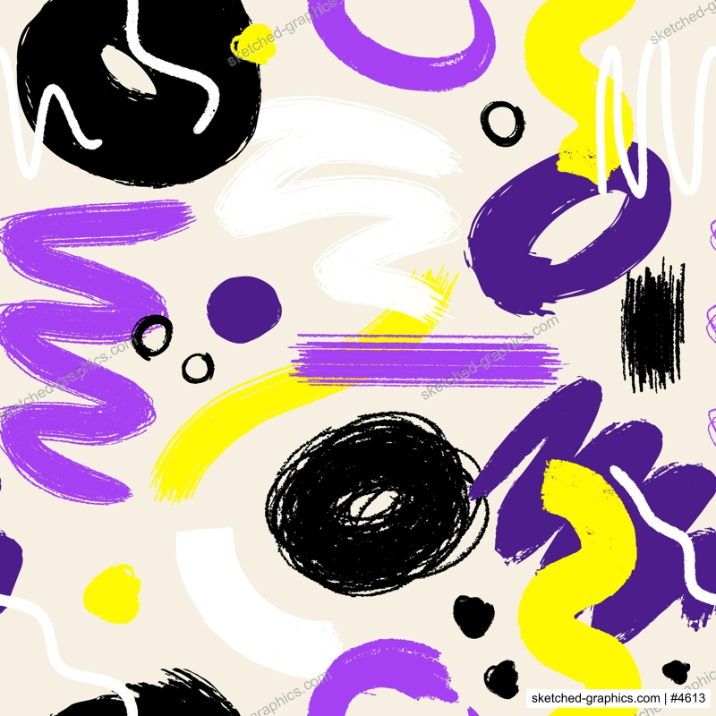 Abstract seamless pattern. Vector background with shapes, lines, brushes, waves and abstract objects. Perfect  print, poster, fabric, packaging, textile. Minimalist forms in the style of modern art.