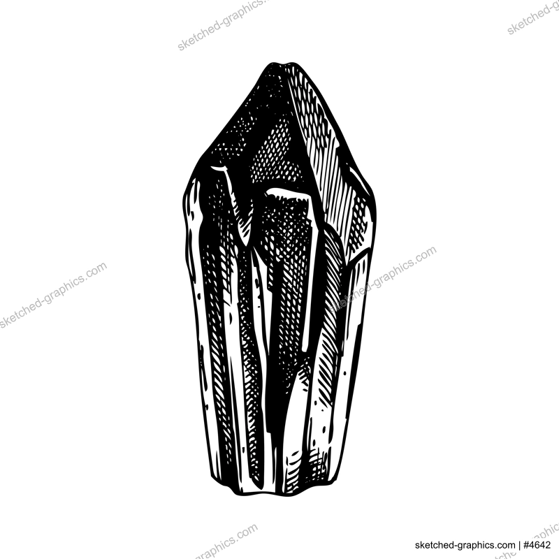 Amethyst crystal sketch. Witchcraft vector illustration. Vintage Halloween design element. Hand-drawn alchemy, apothecary, esoteric symbols. NOT AI generated