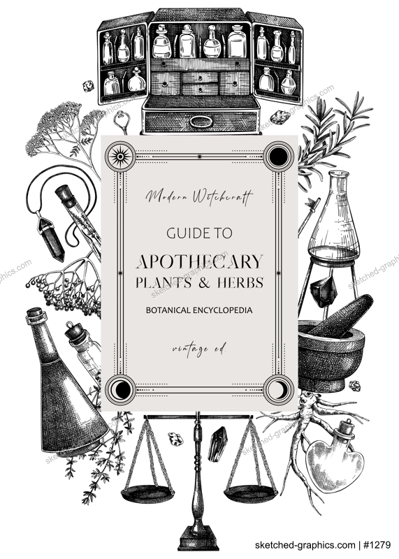 Antique apothecary hand-drawn vector illustrations. Alchemy sketches. Vintage chemistry frame, banner, card, flyer design. NOT AI generated