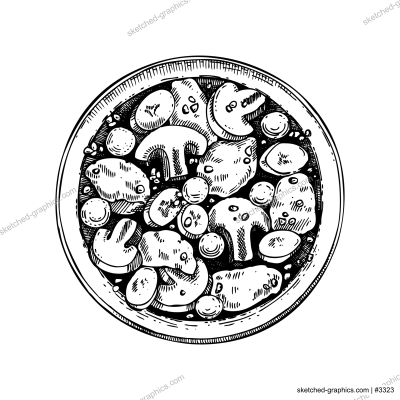 Beef Burgundy vintage drawing. Traditional food from France sketch. French restaurant menu design. Hand-drawn vector illustration, NOT AI generated