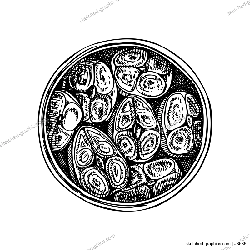 Hand drawn canned fish illustration. Mackerel in olive oil vector drawing isolated on white background. Tinned fish food sketch. Tin can with seafood for restaurant menu or product design