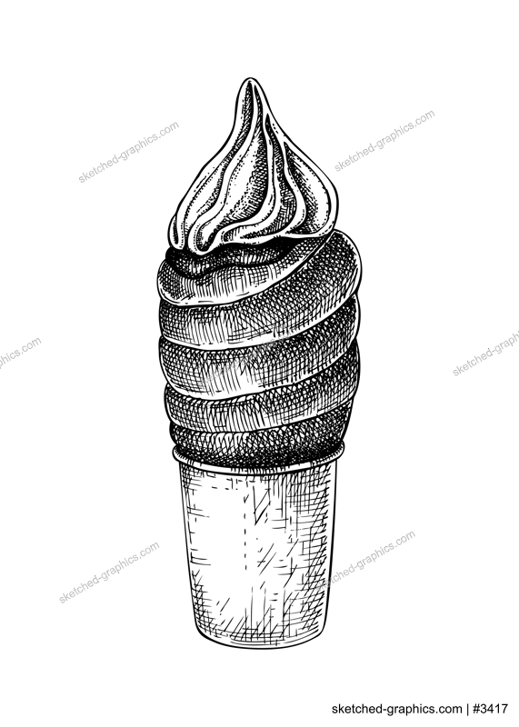 Hot Hungarian Chimney Cakes sketch. Hand-drawn vector illustration. Fast food design element. European Christmas market dessert. Chimney Cakes with sugar, cream and chocolate drawing