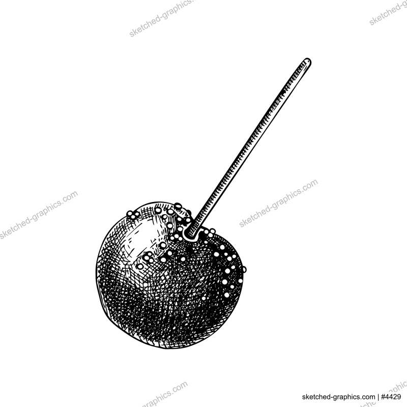 Apples in chocolate sketches. Hand-drawn vector illustrations. Sweet food, dessert, candy, souvenir drawing. Traditional Christmas market food design elements. Menu, label, packaging