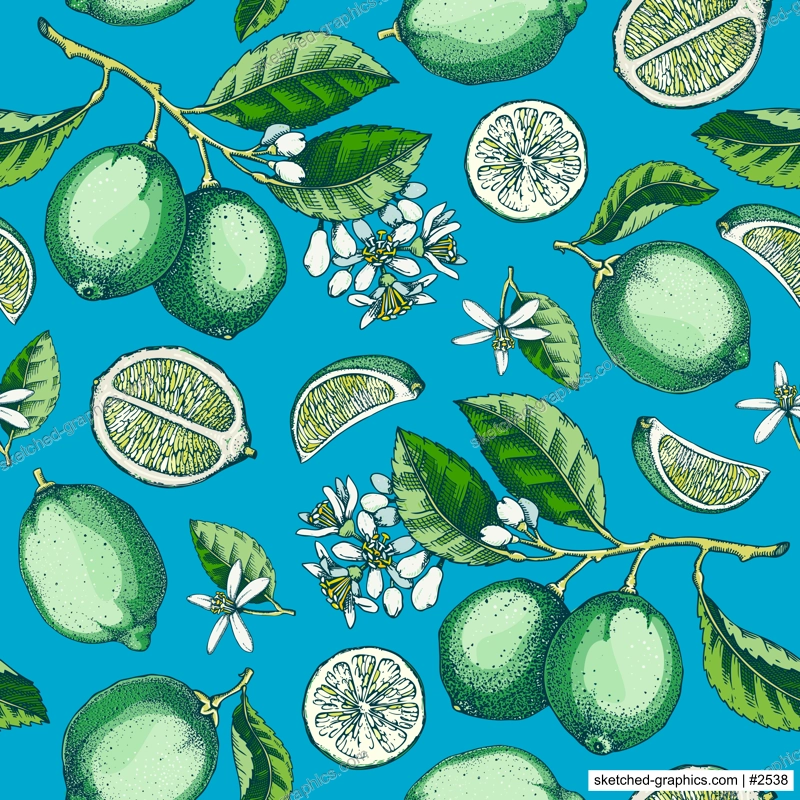 Ecotic plants seamless pattern. Citrus fruit sketches. Botanical background. Citrus fruit texture. Hand drawn vector illustration. NOT AI generated
