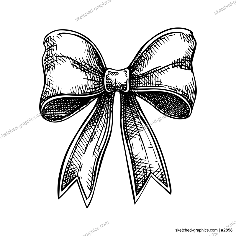 Coquette bow sketch. Rococo design elements Vintage baroque victorian ribbon. Japanese style hand-drawn illustration. NOT AI generated