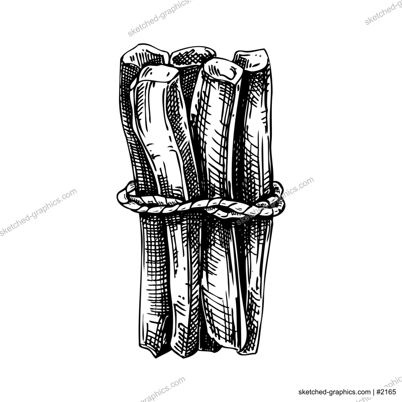 Aromatic sticks sketch. Witchcraft vector illustration. Vintage Halloween design element. Hand-drawn alchemy, apothecary, esoteric symbols. NOT AI generated