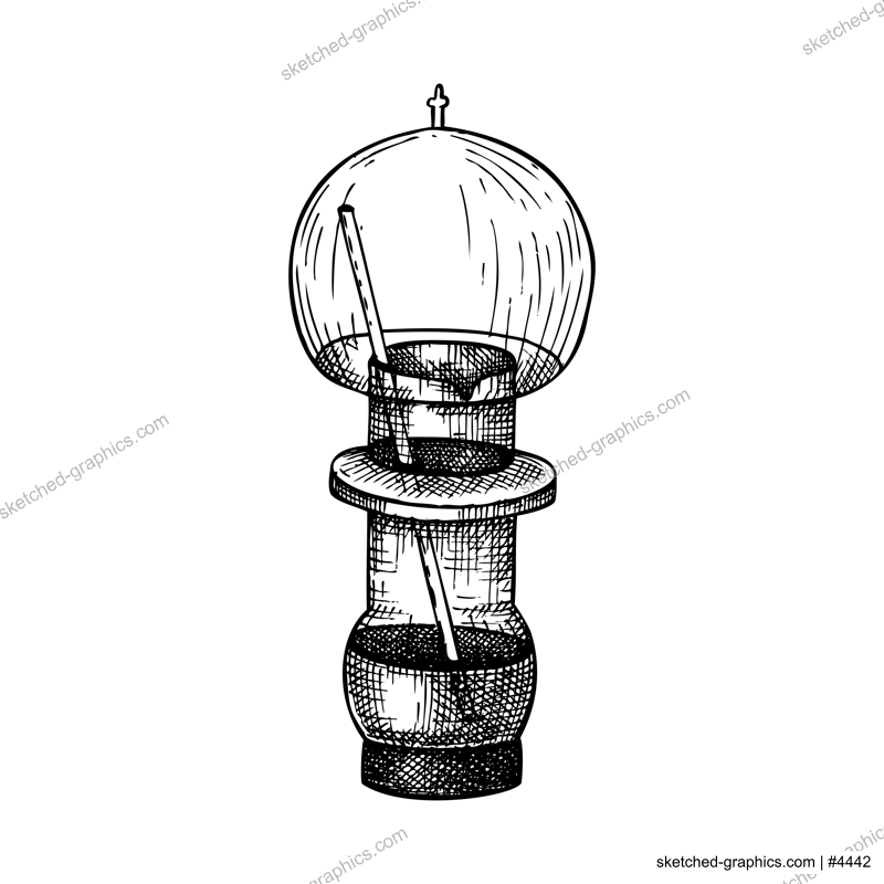 Hand sketched laboratory equipment illustration. Glassware hand drawing for alchemy, medicine, cosmetics or perfume. Alchemy lab tools. Glass bottle hand drawing.
