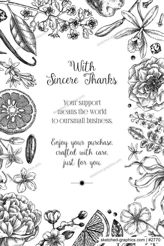 Perfumery ingredients minimalist frame design. Aromatic plants and flowers hand drawn vector illustration. Gift card, floral invitation, book cover, flyer template. NOT AI generated