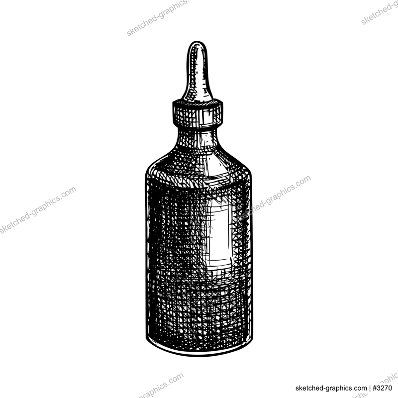 Poison bottle sketch. Witchcraft vector illustration. Vintage Apotchecary. Halloween design element. Hand-drawn alchemical icon, esoteric symbols. NOT AI generated