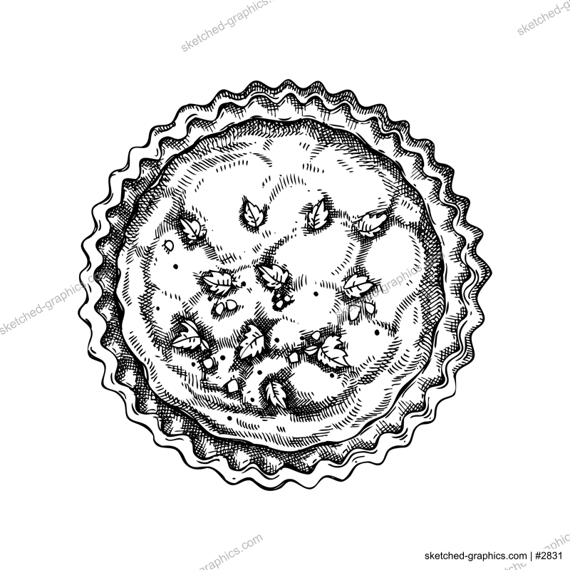 Quiche Lorraine vintage drawing. French tart with cream, eggs, and bacon. Traditional food from France sketch. French restaurant menu design. Hand-drawn vectror illustration, NOT AI generated