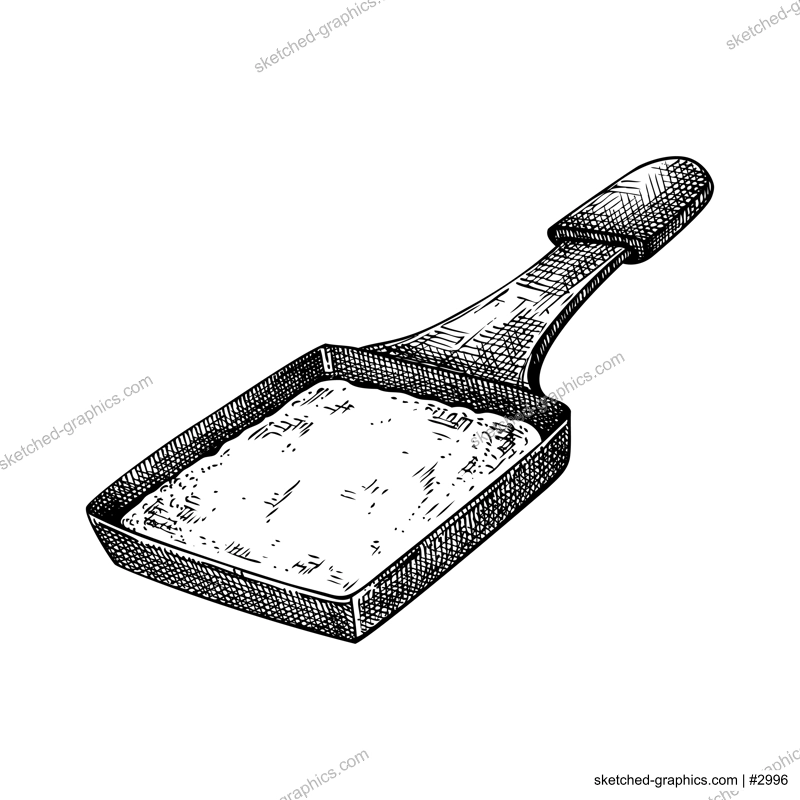 Swiss cheese fondue sketch. Hand-drawn food illustration. Melted cheese. Raclette vector drawing. NOT AI generated