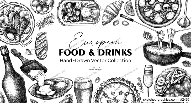 Swiss cheese hand drawn vector illustration. Vintage food background. Fondue and raclette sketches. Perfect restaurant menu, packaging, or prints. NOT AI generated